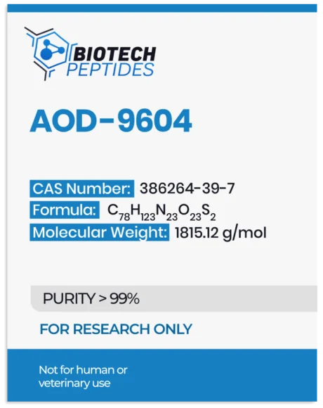 Buy AOD 9604 5mg | Research Peptide